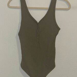 Abercrombie & Fitch Green Bodysuit One Piece